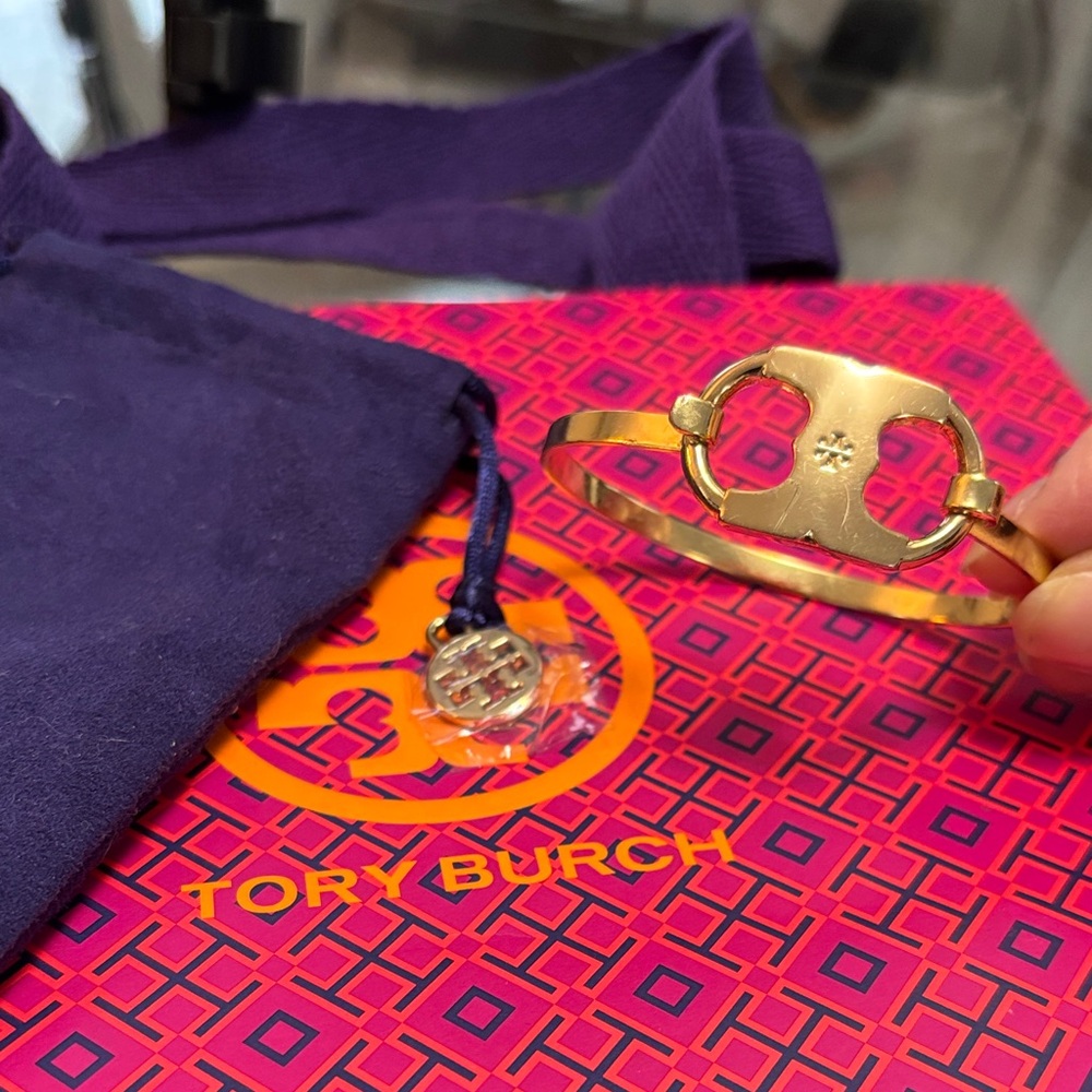 Tory Burch Gold Logo Bangle